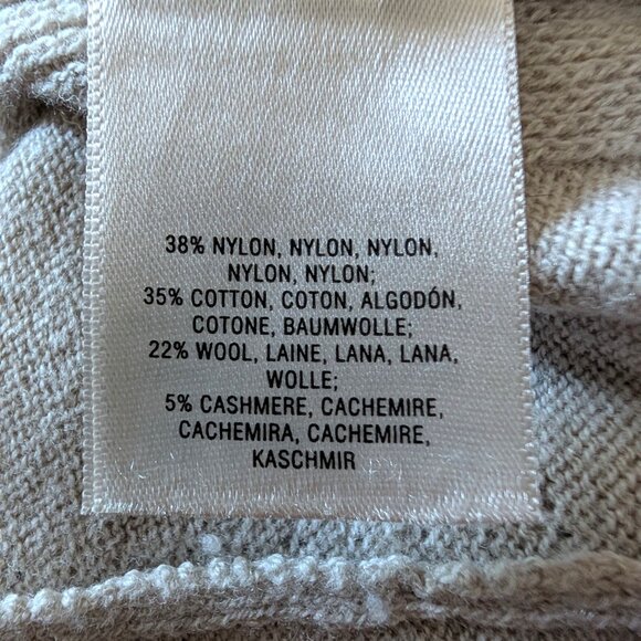 Moth Anthropologie Womens Sz S Cream Pink Los Pocitas Knit Poncho Sweater Flaw - Picture 10 of 12